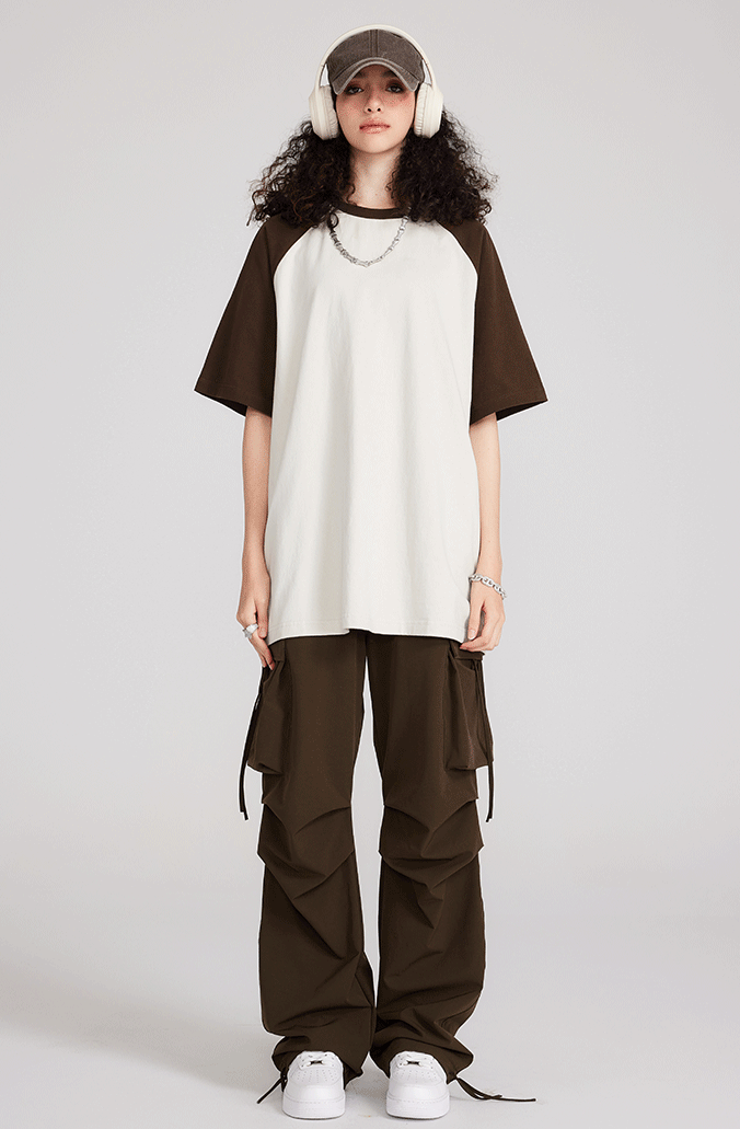 Contrast Sleeve Basic Tee