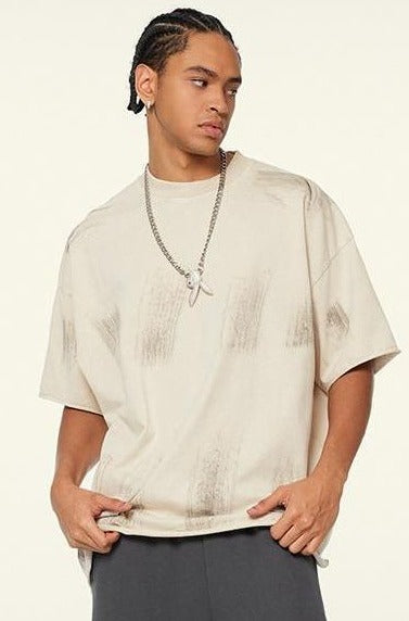 310GSM Brush Dyed Washed?Tee