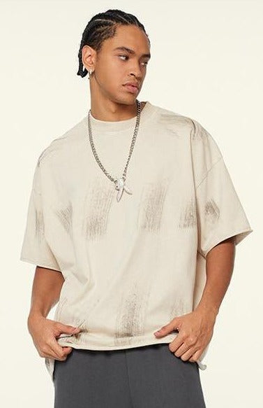 310GSM Brush Dyed Washed?Tee