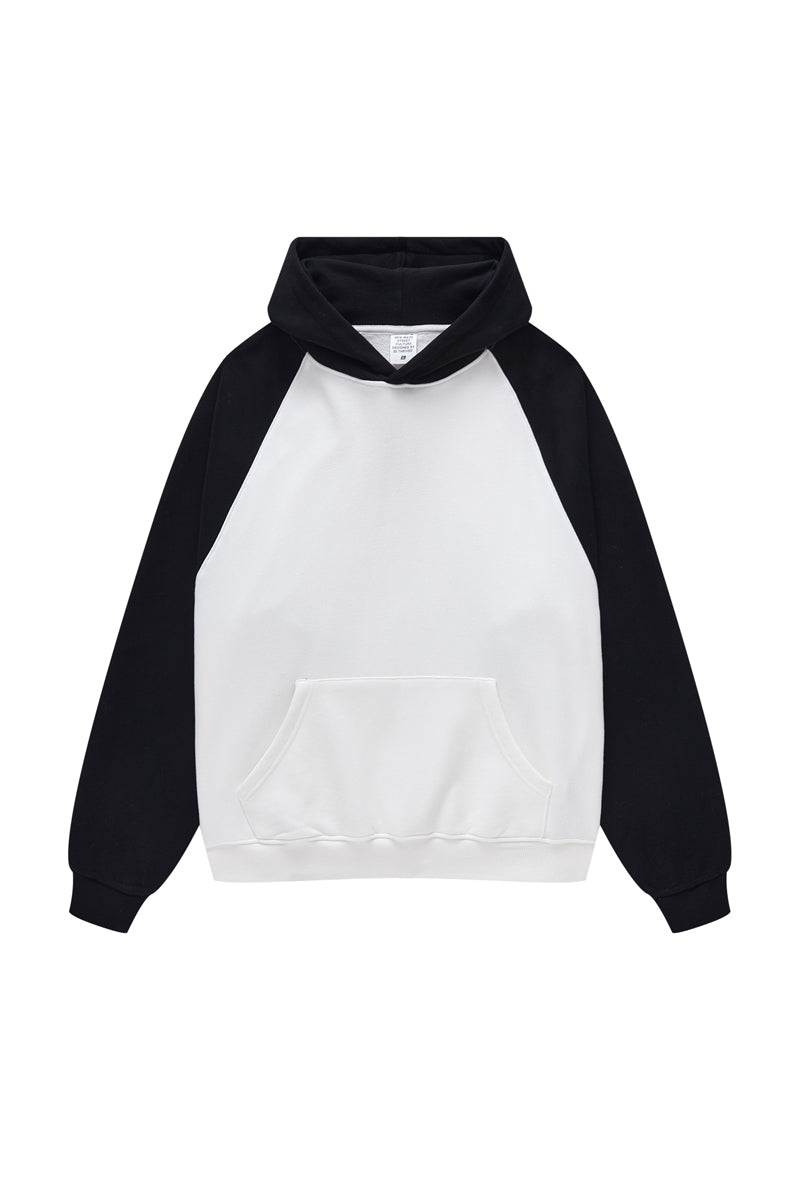 Contrast Sleeve Fleece Hoodie