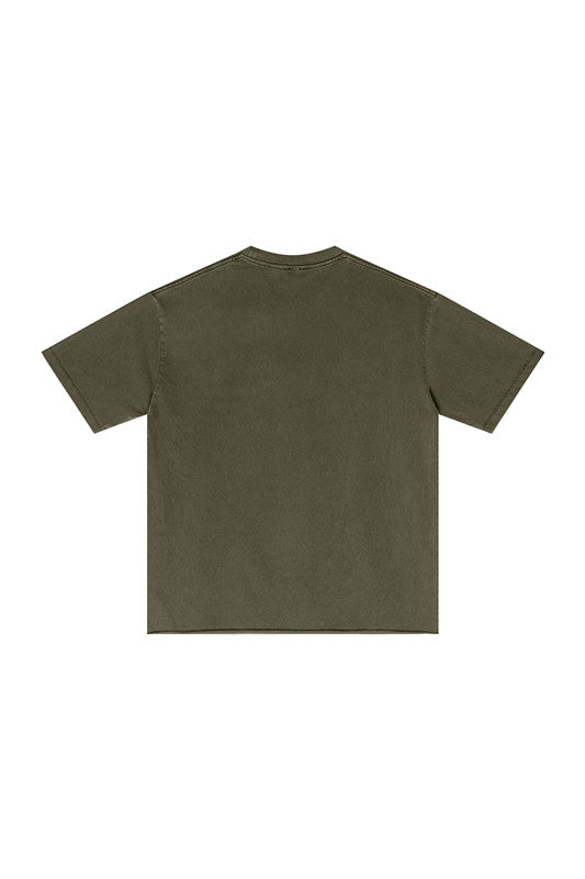 275GSM Pigment Dyed Distressed Tee