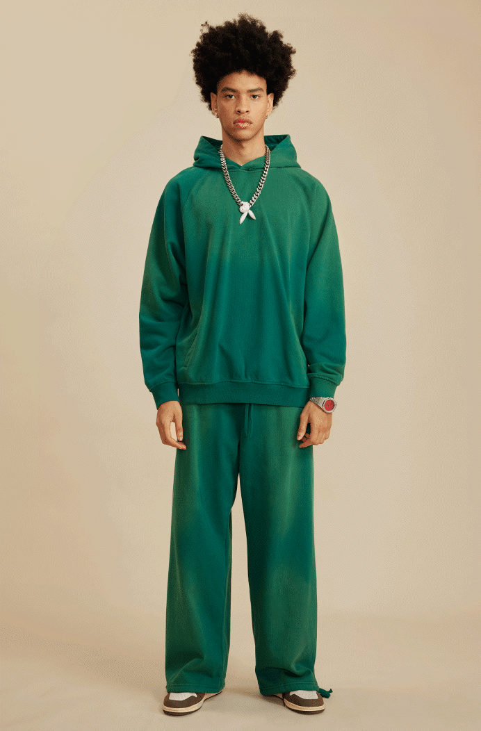Fleece Gradient Washed Hoodie