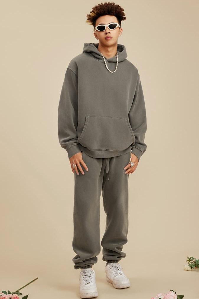 355G Washed Fleece Hoodie
