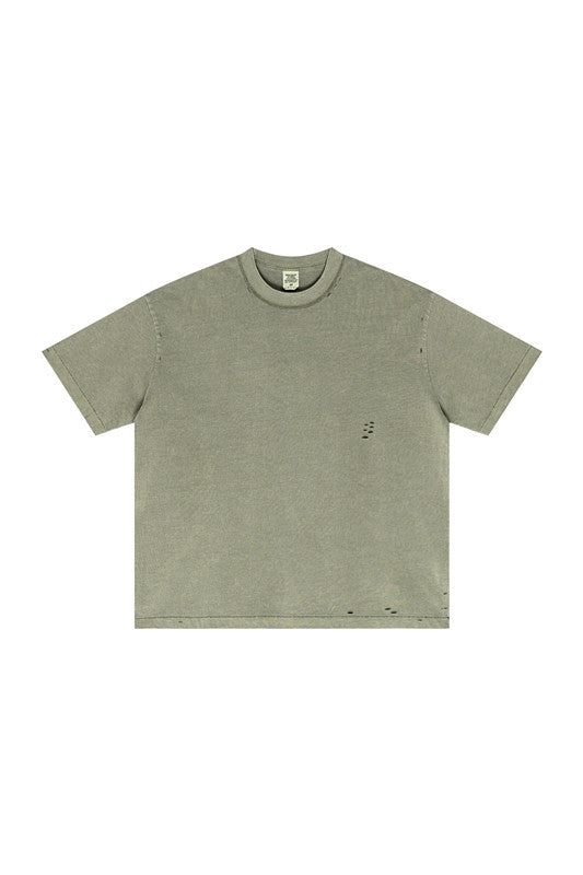 275GSM Pigment Dyed Distressed?Tee