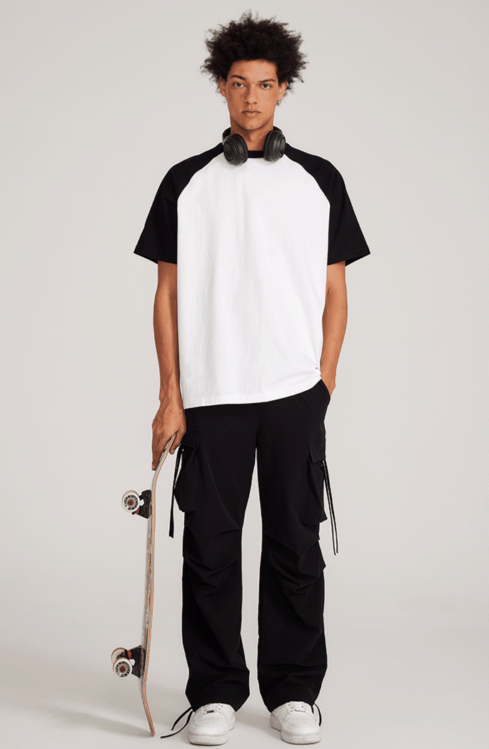 Contrast Sleeve Basic Tee