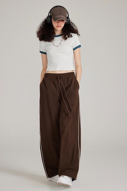 220GSM Color Contrast Crop Tee