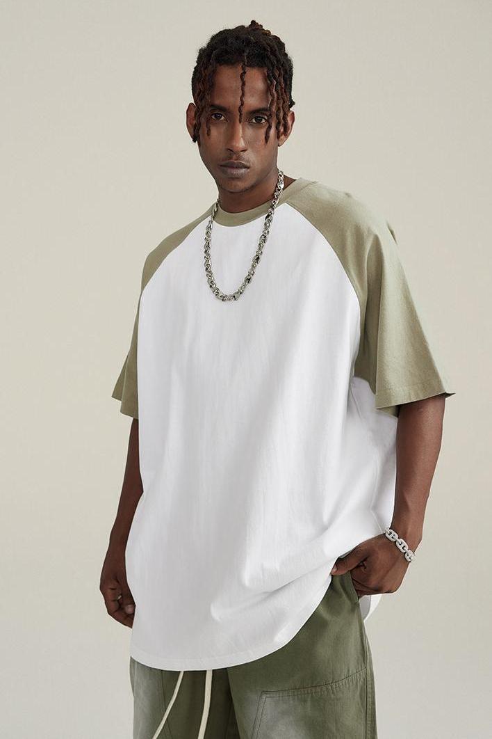 Contrast Sleeve Basic Tee