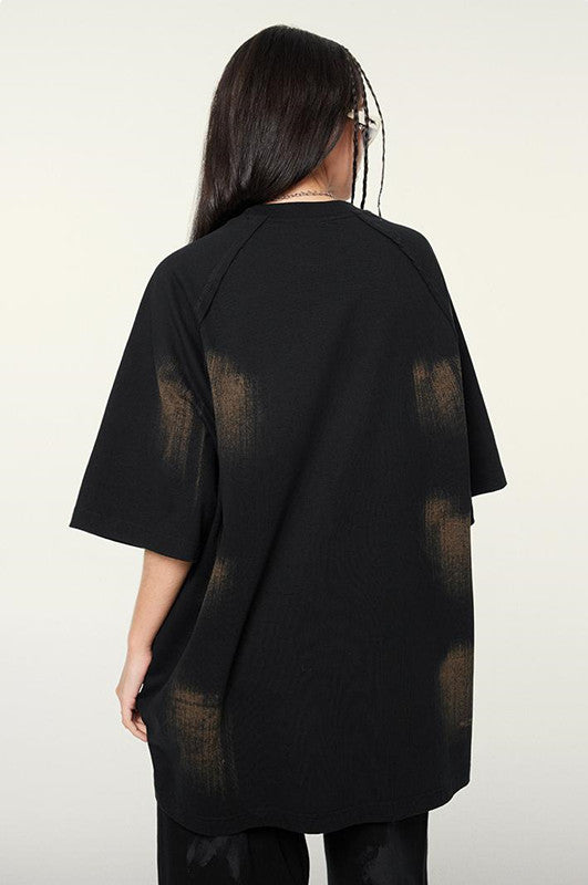 305GSM Brush Dyed Washed?Tee
