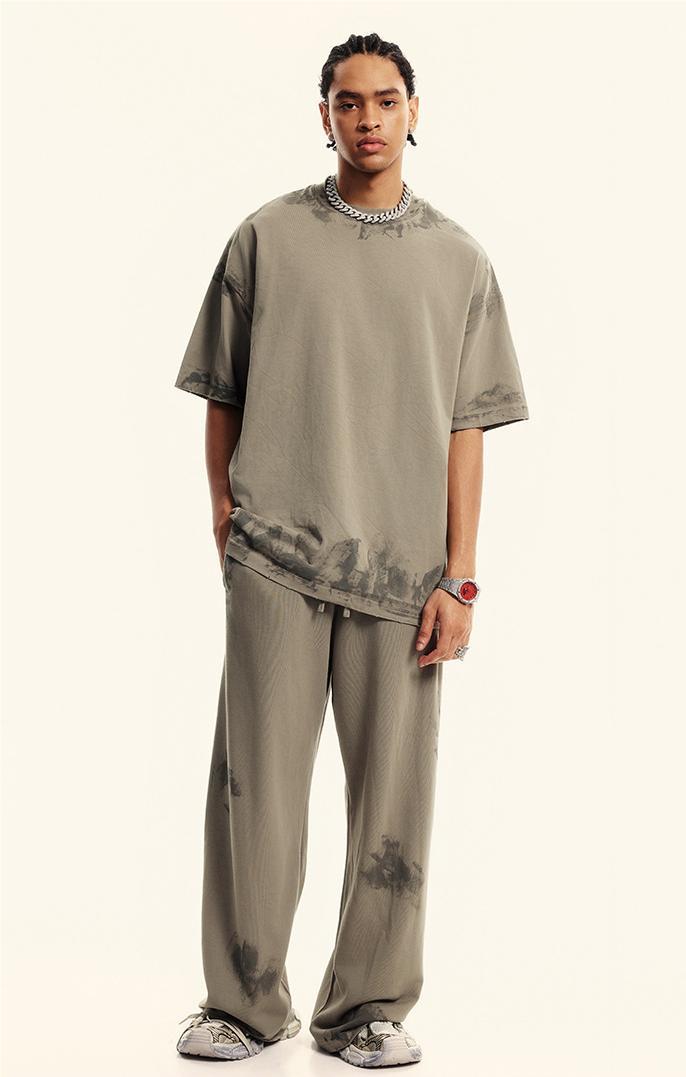 380GSM Brush Dyed Washed Sweatpants