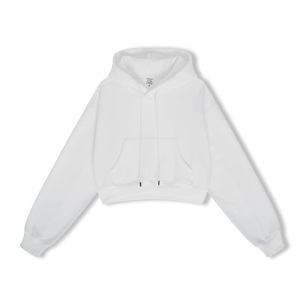 Basic Fleece Crop Hoodie