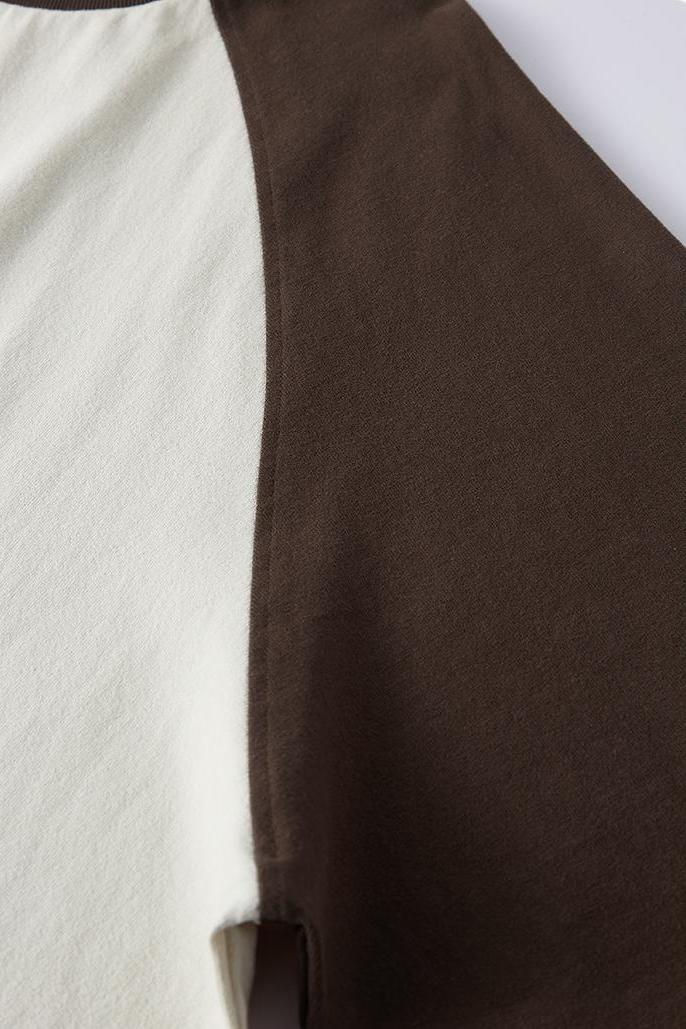 Contrast Sleeve Basic Tee