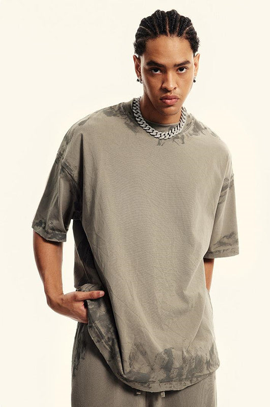305GSM Distressed Dirty Effect Tee