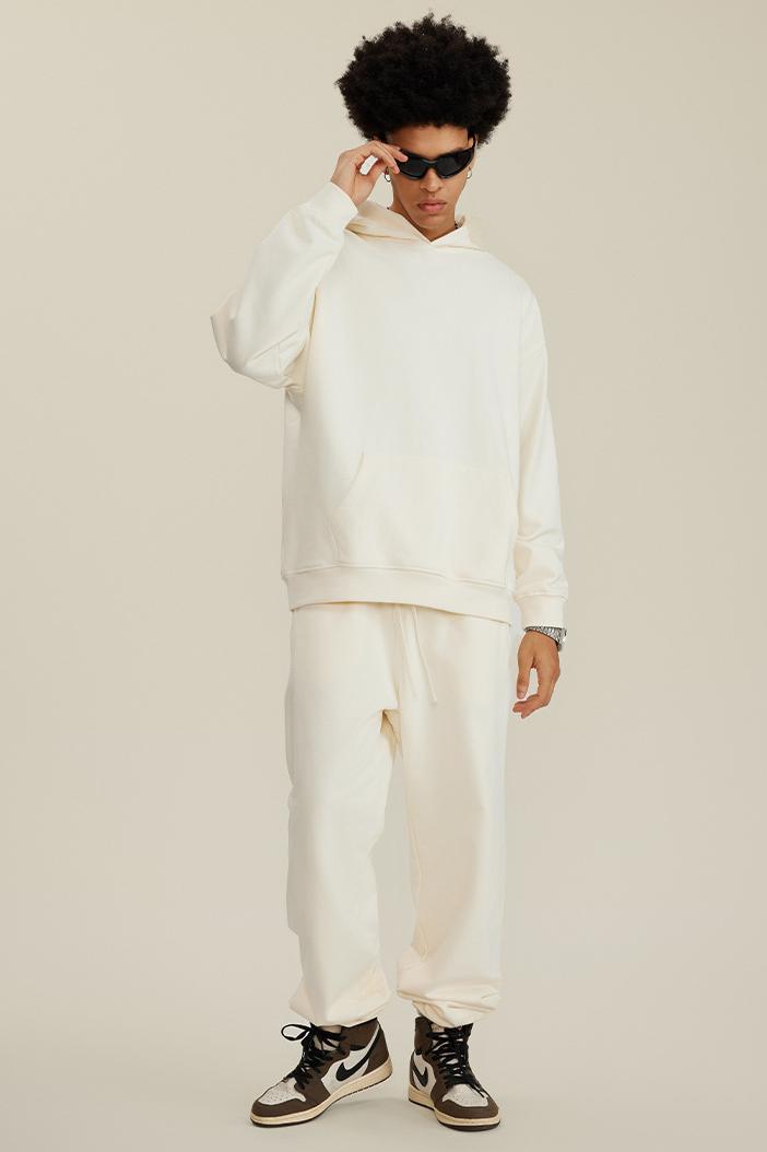 445G Solid Basic Hoodie