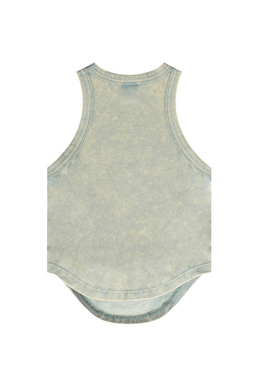 235GSM Ruched Coolness Material Washed Vest