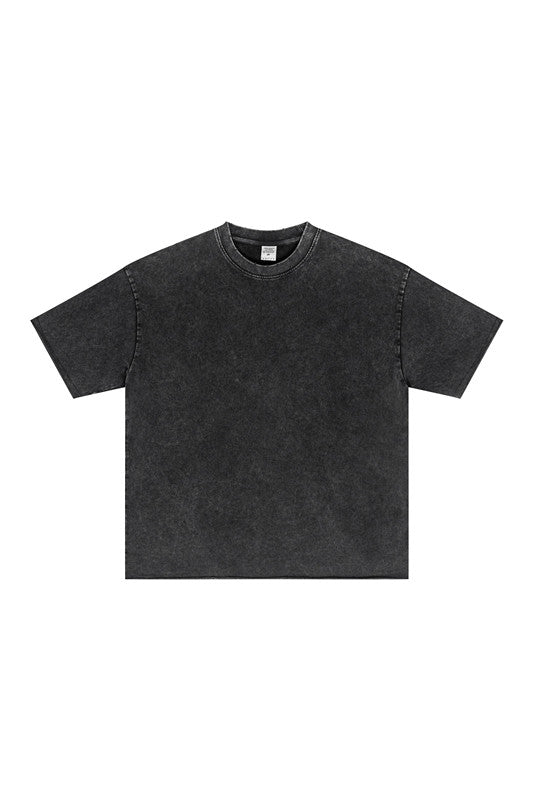 285GSM Distressed Fried Snowflakes Washed Tee