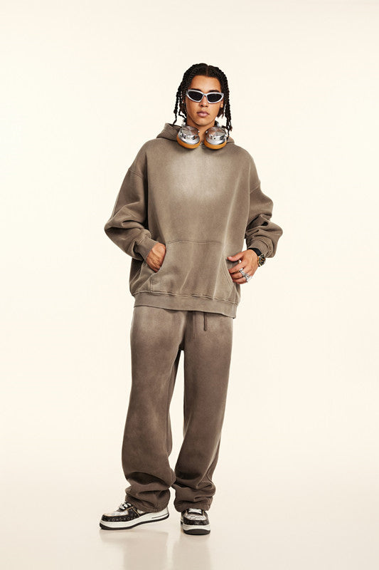 332GSM Gradient Sprayed Fleece Hoodie