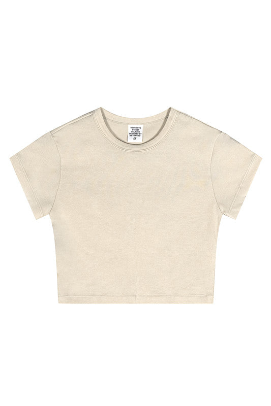 235GSM Pigment Dyed Crop Tee