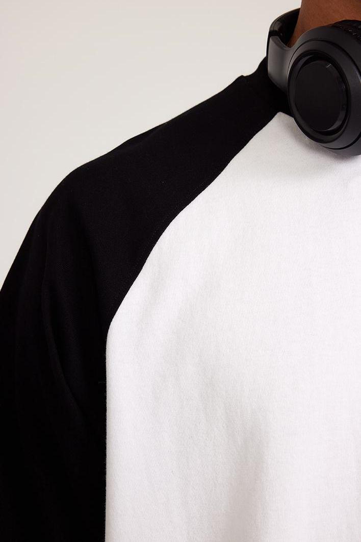Contrast Sleeve Basic Tee