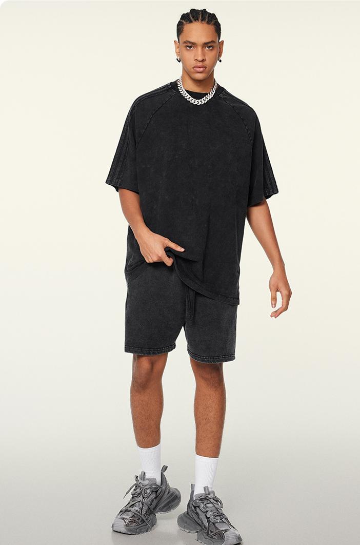 350GSM Pigment Dyed Side Stripe Short
