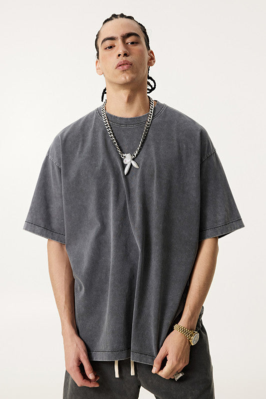 285GSM Pigment Dyed Washed Tee