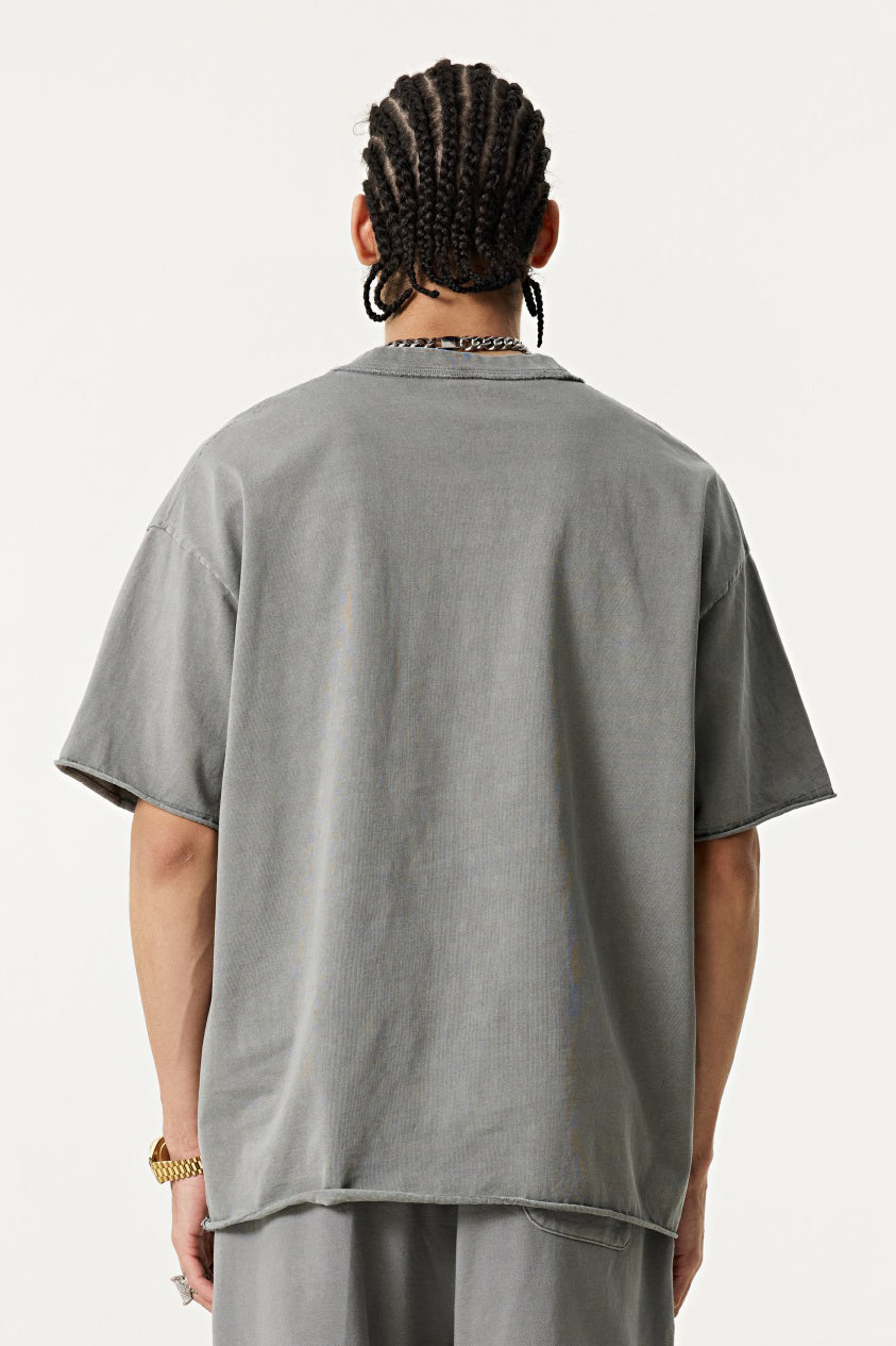 275GSM Distressed Pigment Dyed Tee