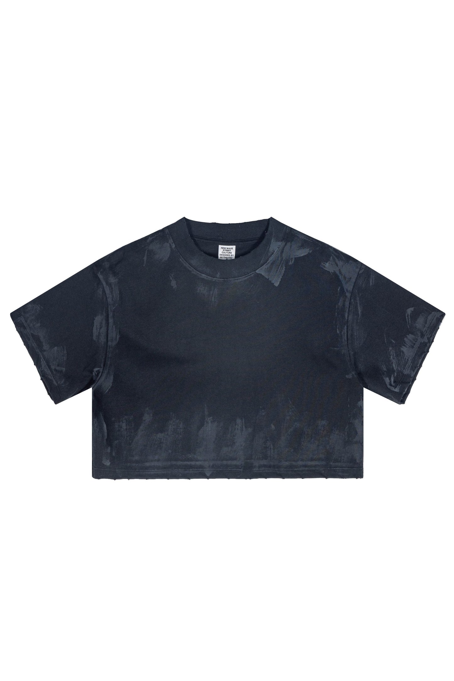 305GSM Brush Dyed Crop Tee