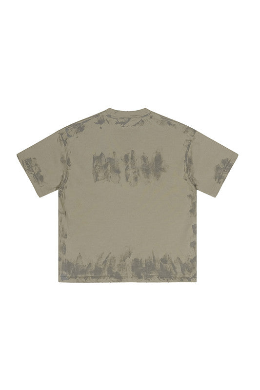 305GSM Distressed Dirty Effect Tee