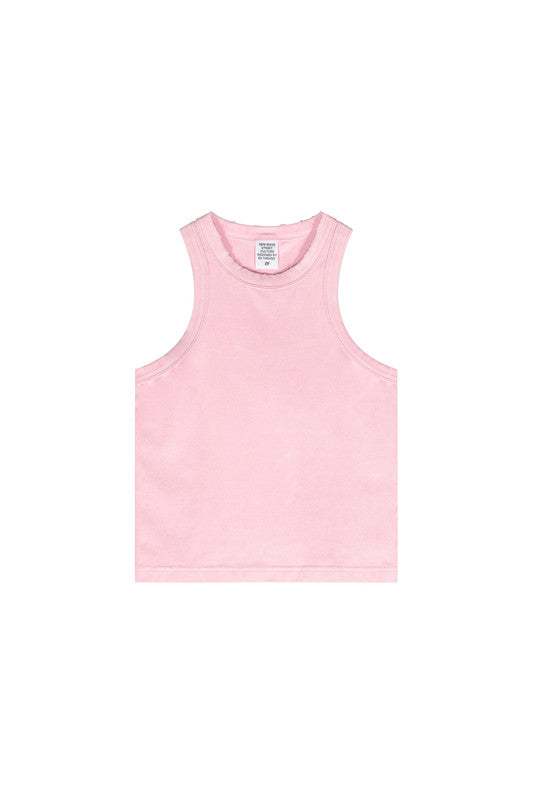 235GSM Washed Out Crop Vest