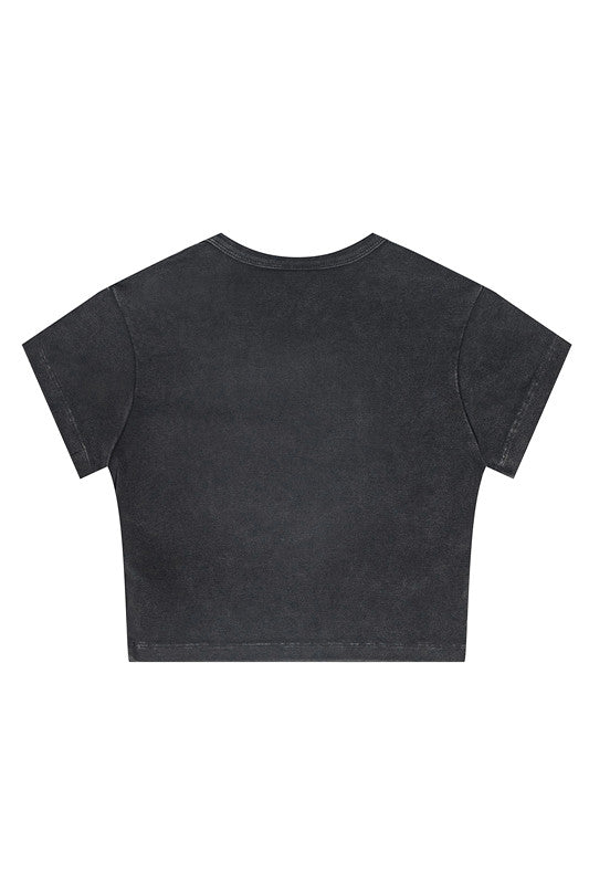 235GSM Pigment Dyed Crop Tee