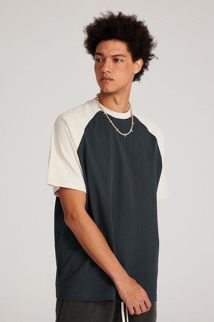 Contrast Sleeve Basic Tee