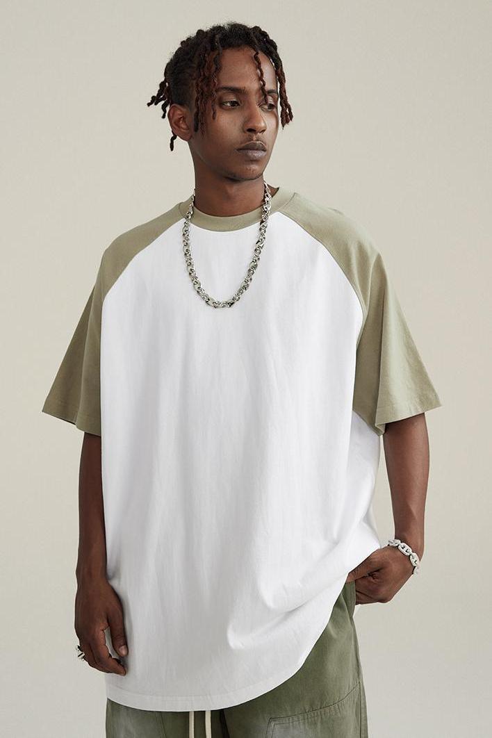 Contrast Sleeve Basic Tee