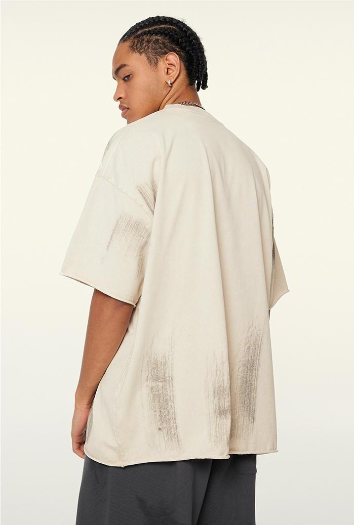 310GSM Brush Dyed Washed?Tee