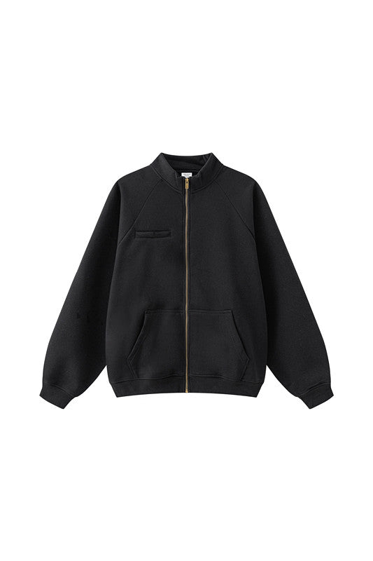 420GSM Solid Color Fleece Zipper Jacket