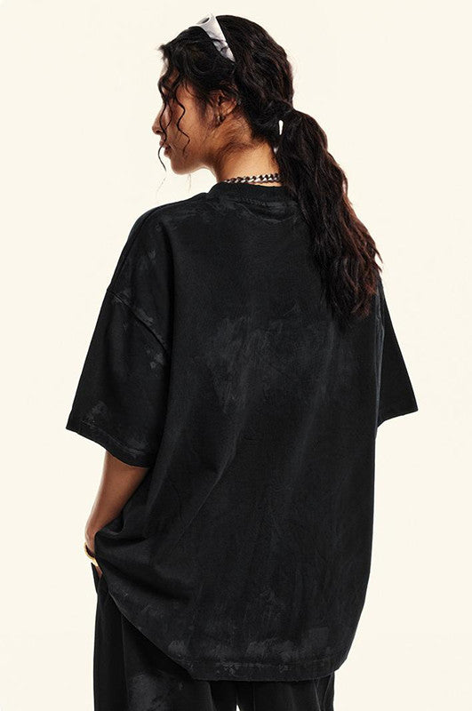 305GSM Distressed Dirty Effect Tee