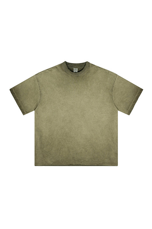 250GSM Distressed Gradient Washed Tee