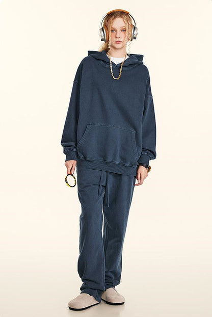 100% Cotton 380GSM Washed  Hoodie