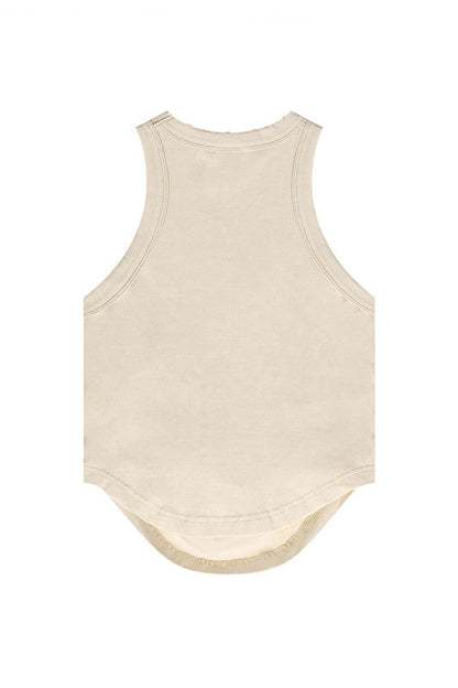 235GSM Ruched Coolness Material Washed Vest