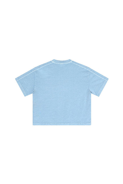Kids 250G Side Stripe Washed Tee