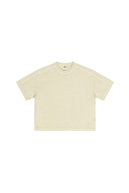Kids 250G Side Stripe Washed Tee
