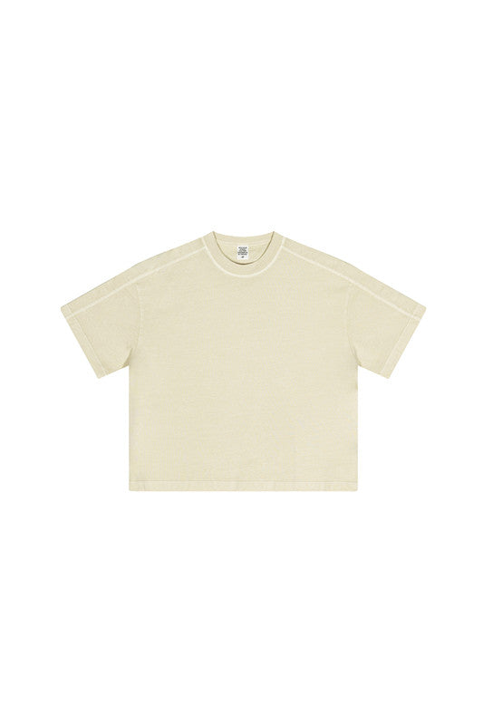 Kids 250G Side Stripe Washed Tee