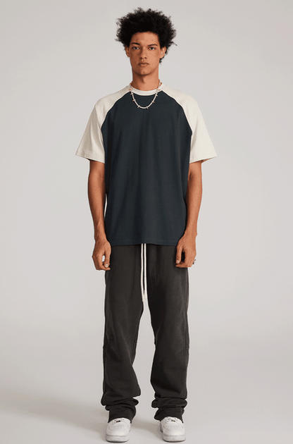 Contrast Sleeve Basic Tee