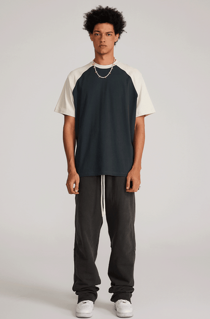 Contrast Sleeve Basic Tee
