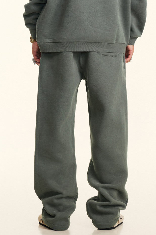 345GSM Relaxed Solid Color Fleece Sweatpants