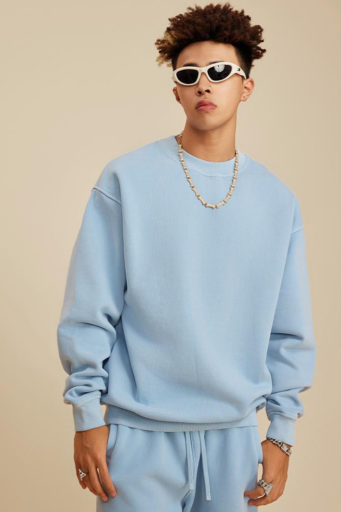 355G Washed Fleece Crew