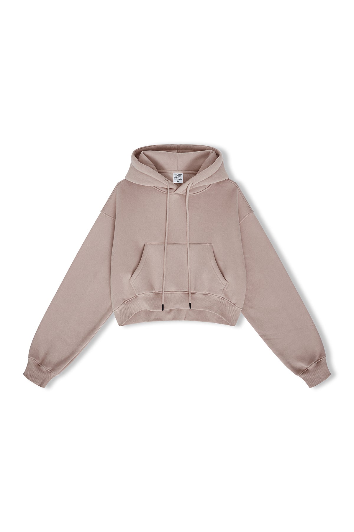 Basic Fleece Crop Hoodie