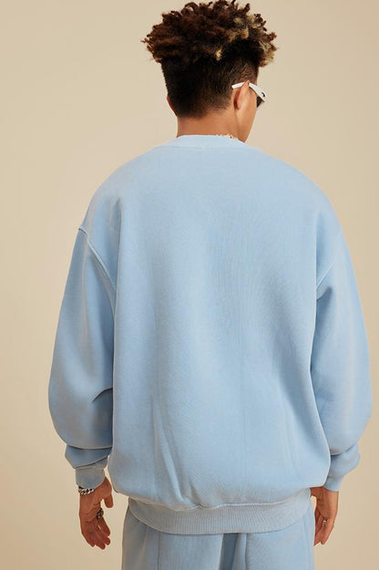 355G Washed Fleece Crew