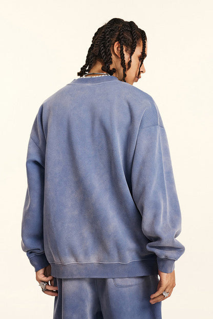 332GSM Spray Washed Fleece Crew