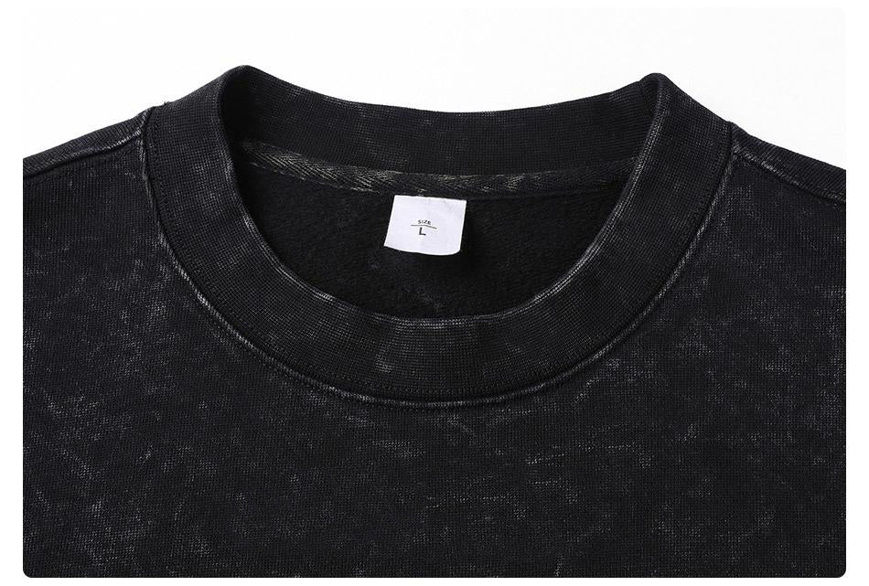 430 GSM 100% Cotton Washed Sweater Customized Sweater