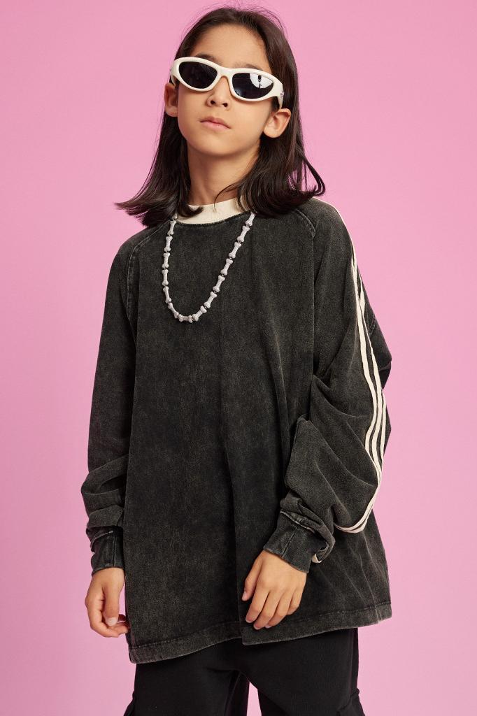 Kids Washed Stripe Crew