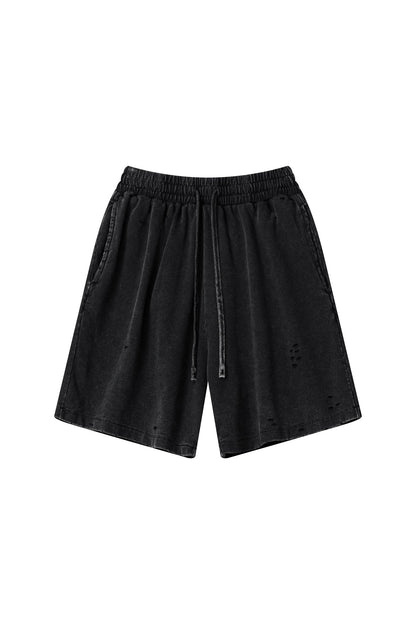 330GSM Pigment Dyed Distressed Short